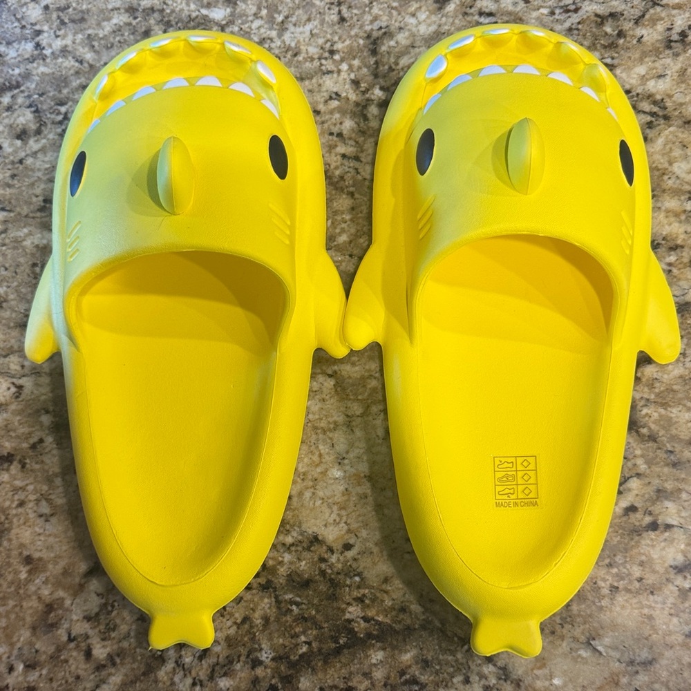 brand new yellow shark slides